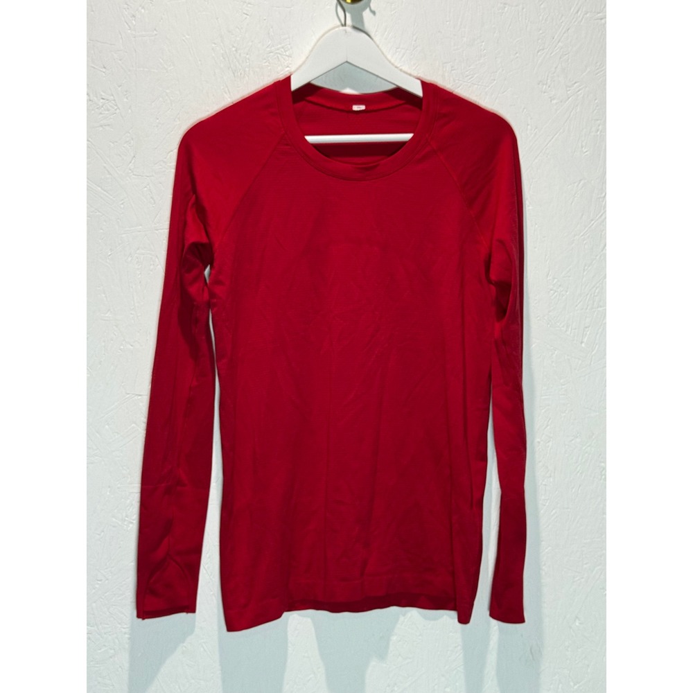 Lululemon Swiftly Tech Long Sleeve 2.0 Red Running Training Shirt Size 10